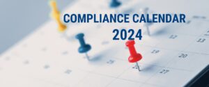 Compliance calendar for 2024 with Compliance checklist