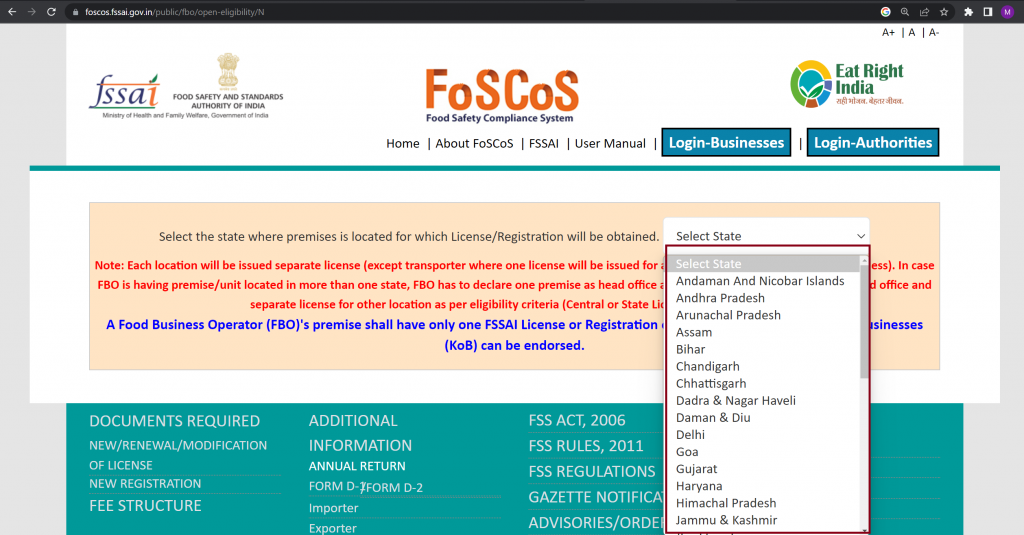 FSSAI Registration & License – Apply Online, Types, Documents, Process, Benefits, Penalty